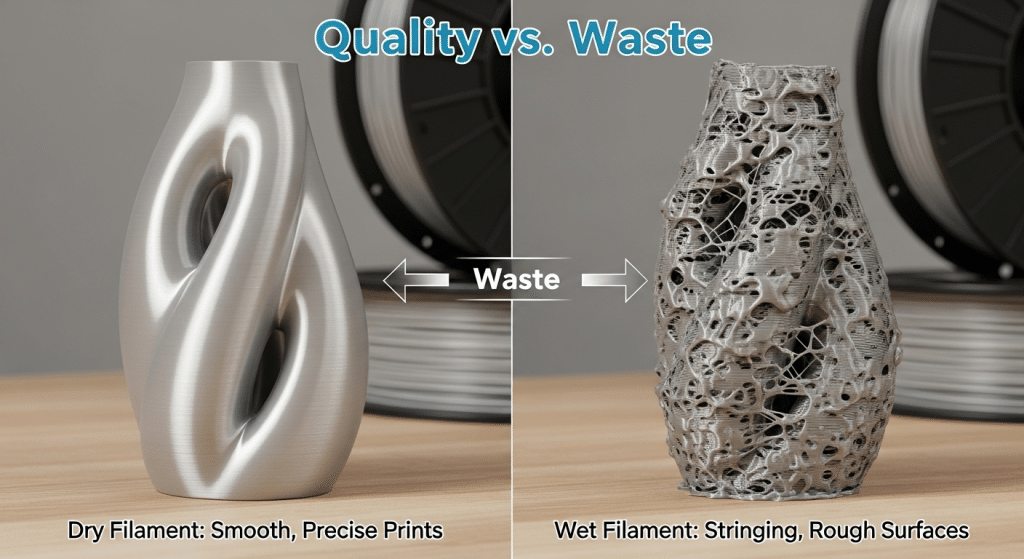 پرینت خشک دربرابر پرینت با فیلامنت مربوط